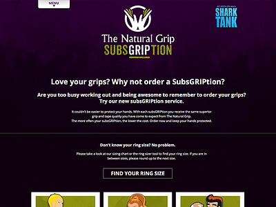 The Natural Grip Subscriptions Page