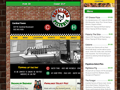 Papalinos Pizza louisville mobile new york pizza responsive restaurant