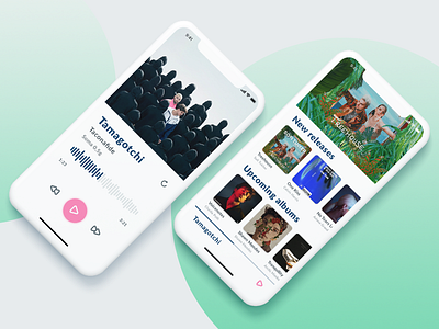 Simple Music App app color cover iphone x minimal music streaming taconafide white