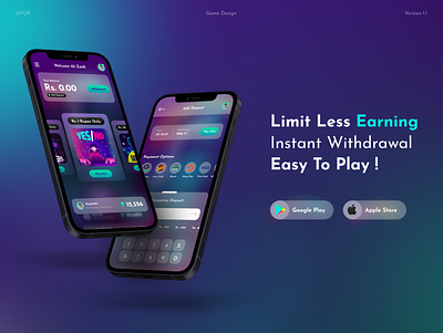 Game Pay App Design app design typography ui ux