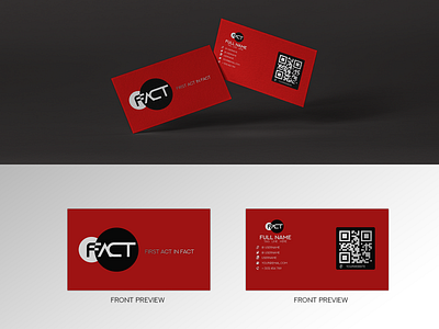 FACT "FIRST ACT IN FACT" BUSINESS CARD branding design graphic design illustration logo typography vector