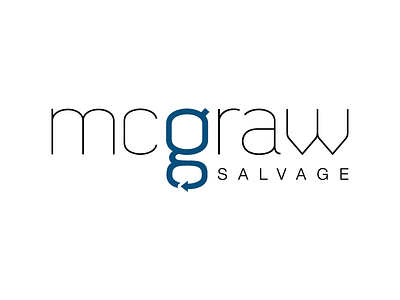 McGraw branding environment identity logo mcgraw recycle salvage type typography