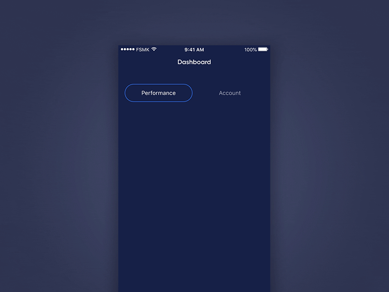 Dashboard in Investor App