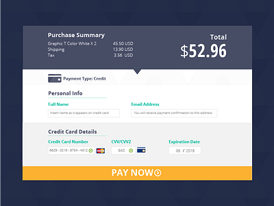 Credit Card Checkout 002 credit card checkout dailyui