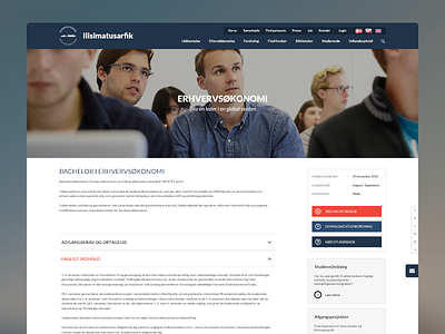 Greenland University branding education flat school university web design website