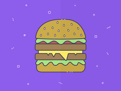 Burger Illustration burger burger test icon illustration vector