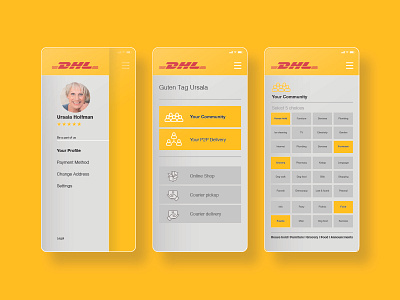 DHL Product Strategy app design minimal product design strategic design ui ux