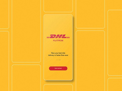 DHL app design minimal ui ux web