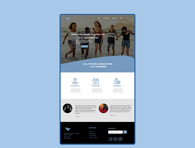 Landing Page for a Vacation Website ui