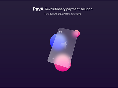 PayX 3D Glass Card design ui