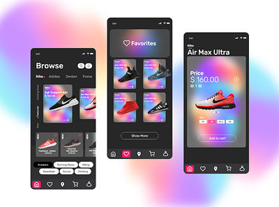 XShoes (E-Commerce) App app design ecommerce graphic design ui