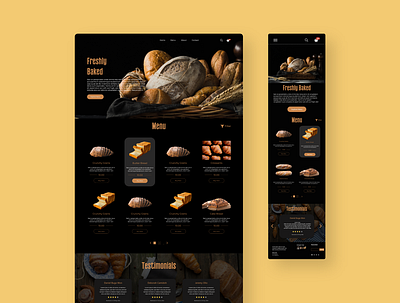 Bakery Website (Responsive Web Design) bakery design landingpage responsivedesign ui uidesign ux uxdesign webdesign websitedesign