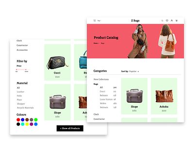 Z Bags(E-Commerce) Website design graphic design landingpage minimalisticdesign ui uidesign uiux userexperience ux webdesign