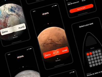 Space Boarding Pass - Concept #1 app challenge design space ticket travel ui