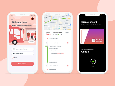 UB Bus - App Concept #1 app bus challenge design mobile tracking ui ux