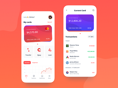 Bank - App concept by Procraft Agency on Dribbble