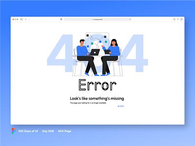 404 Page branding dailyui design ui ux web