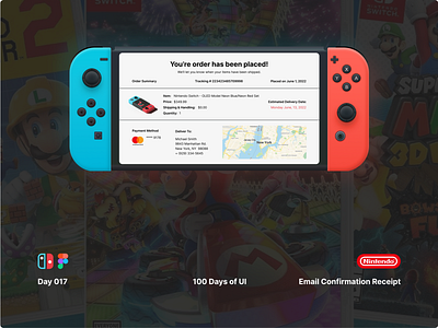 Email Confirmation Daily UI 017 dailyui nintendo switch ui ux