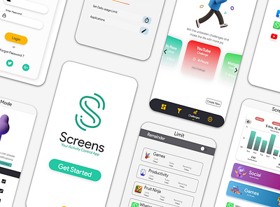 UI for Mobile Screen Activity App app design illustration prototype typography ui ux vector