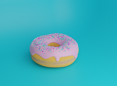 Pink frosted Donut 3d animation design donuts food graphic design tasty