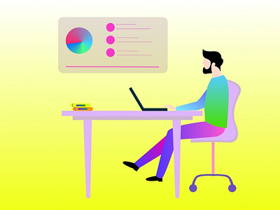 flat illustration design for web and UI