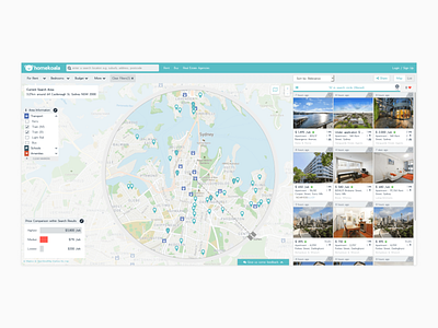 Webapp Desktop - Real Estate Search for Australia ui website