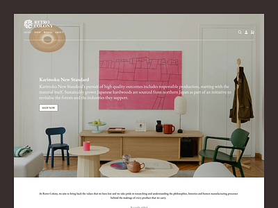 Retro Colony - Website Redesign Concept website