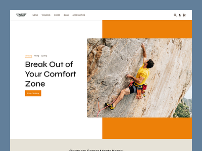 Campers Corner - Outdoor Gear Shop Website Redesign Concept ux design website