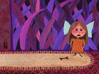 Gouache Doodle In Purples