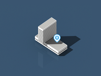 Isometric Highrise 3d architecture highrise icon isometric laundry vector