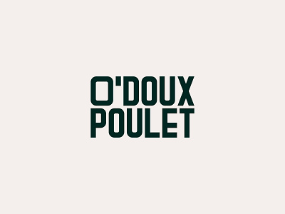 o'doux pulet graphic design logo typography