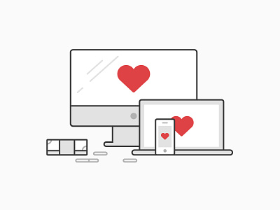 Client Love client computer digital illustration graphic design heart icon laptop line icons love money web design website