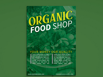 ORGANIC FOOD SHOP POSTER DESIGN design food foodshop organic poster printdesign shop