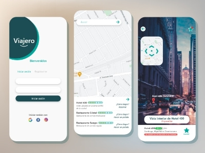 Viajero graphic design ui