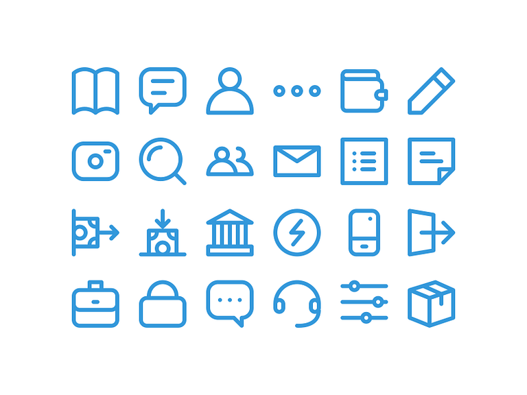 Social Media + Fin Tech Icons By Jeremy Benediktus On Dribbble