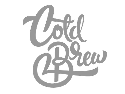 Cold Brew coffee cold brew lettering