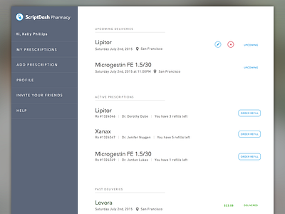 ScriptDash Dashboard dashboard debut pharmacy startup