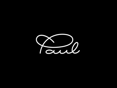 Paul branding flourish letterforms lettering logo logotype p paul type typography