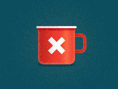 Seamless & Steadfast cup illustration mug red
