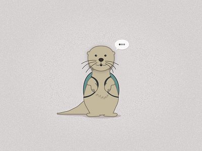 Hi Dribbble! animals debut illustration otter