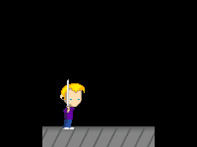Sword Jump Forward 8 bit character illustration pixel art video game