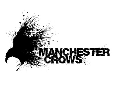 Manchester Crows crow football illustration ink blots logo manchester sketch vector