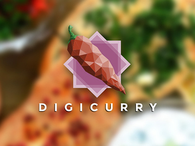 Digicurry chili illustration logo vector