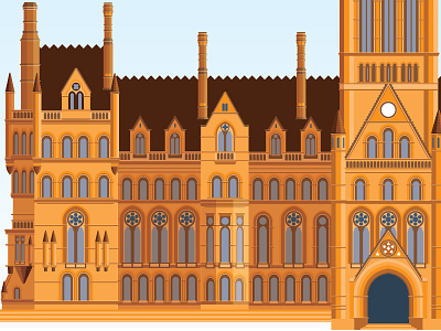 Manchester Town Hall illustration manchester town hall vector