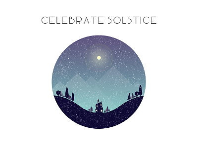 Solstice illustration illustrator solstice winter