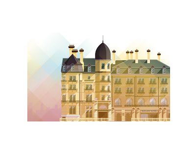 Midland Hotel, Bradford bradford building illustration vector