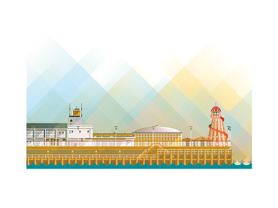 Bournemouth Pier architecture bournemouth building illustration pier vector