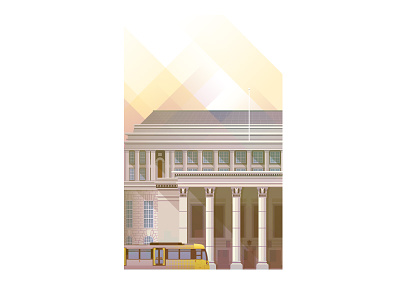 Manchester Central Library architecture building illustration library manchester vector