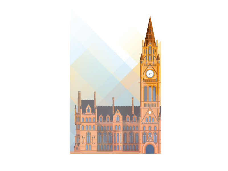 Manchester Town Hall architecture building illustration manchester town hall vector
