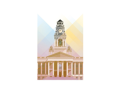 Portsmouth Town Hall architecture building illustration portsmouth town hall vector